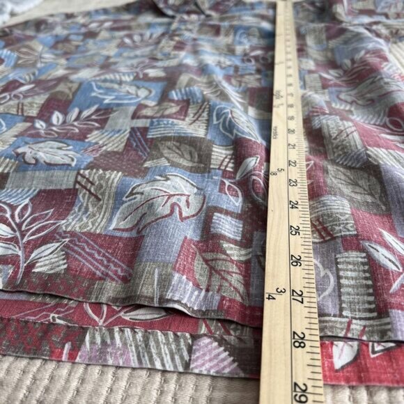 Vintage Reyn Spooner Shirt Mens Medium Hawaiian Leaf Print Aloha 90s Geometric - Picture 9 of 11